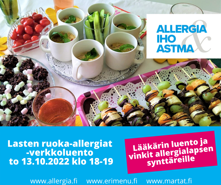 VERKKO: Lasten ruoka-allergiat -verkkoluento 