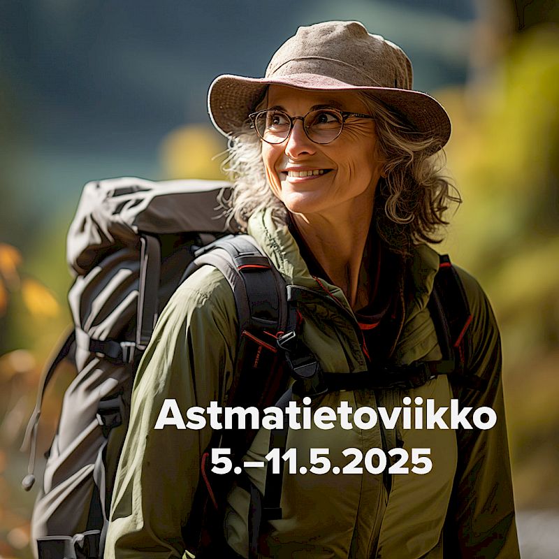 Astma ei ole este, jos siihen saa hoitoa!

Astmatietoviikolla 5.–11.5.2025 kiinnitämme huomion astman hyvään hoitoon. Allergia-, iho- ja astmaliitto ja sen jäsenyhdistykset järjestävät eri puolilla Suomea tapahtumia, tarjoavat tietoa, neuvontaa ja vertaistukea. Tutustu viikon tapahtumiin kampanjasivuillamme.
